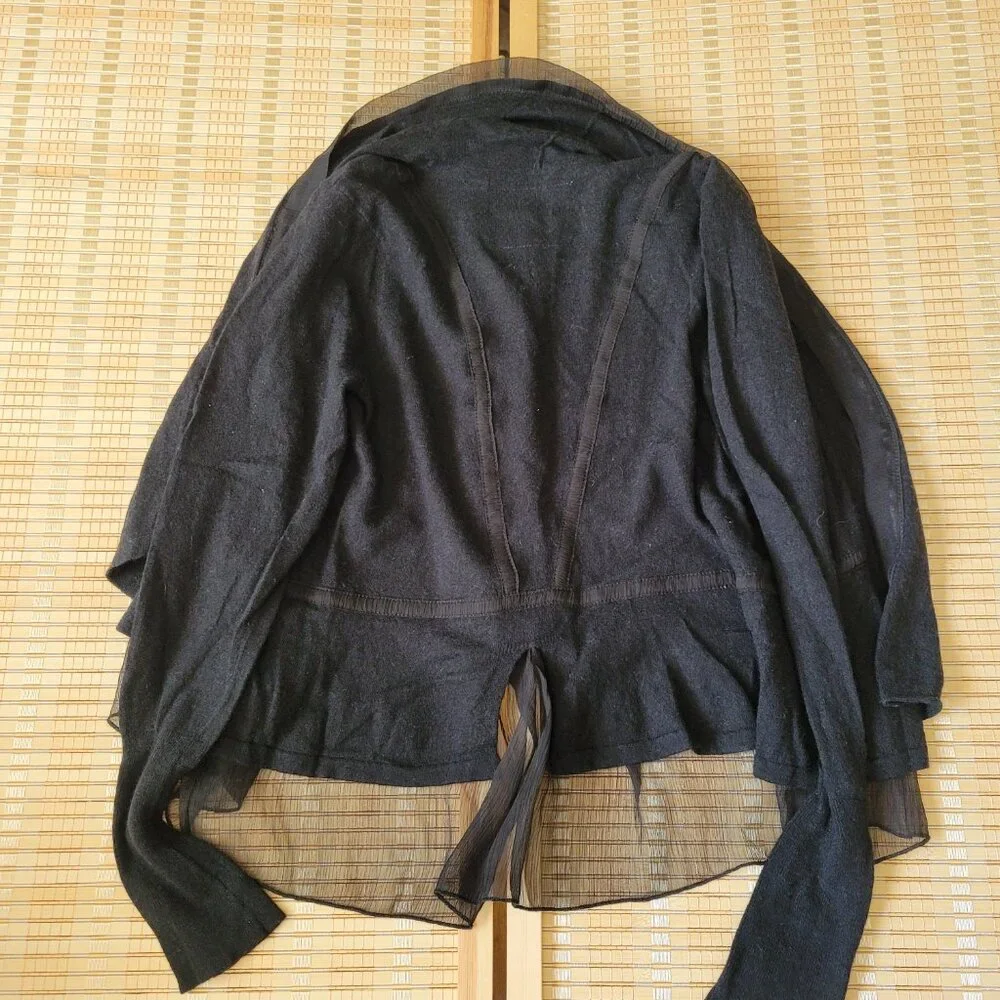 ANTHROPOLOGIE ANGEL OF THE NORTH Wool Blend Chiffon Cardigan - Picture 3 of 6